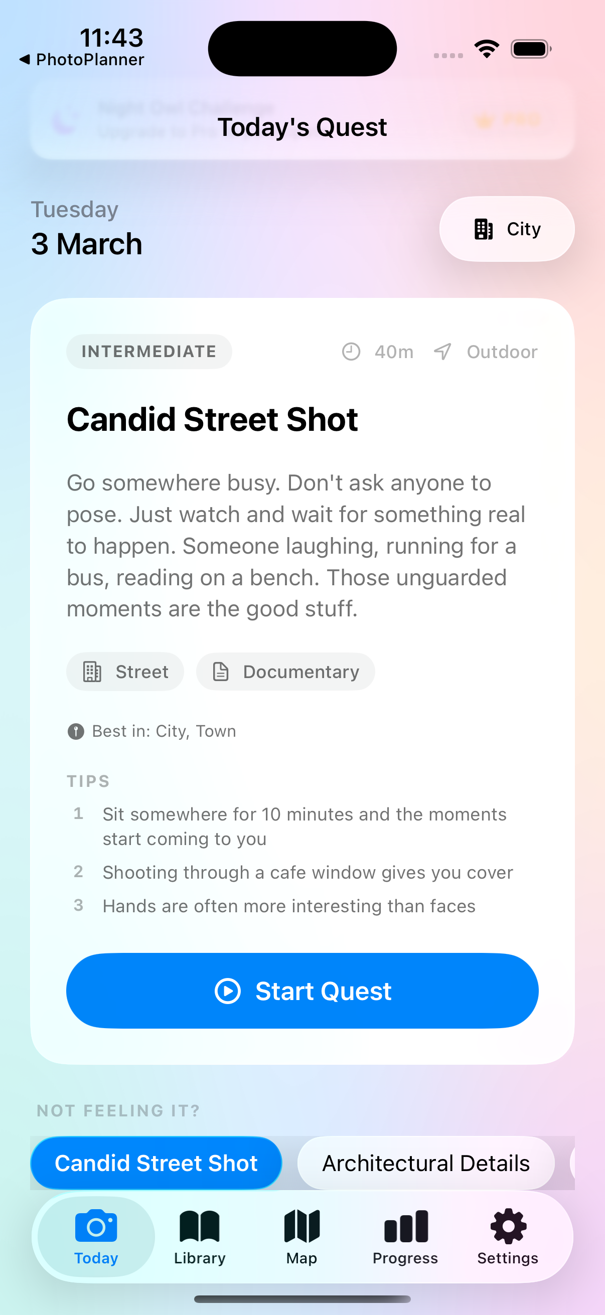 PhotoQuest app screenshot